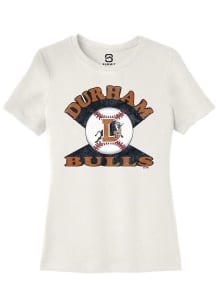 Summit Sportswear Durham Bulls Womens White Soft Arch Short Sleeve T-Shirt