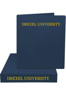 Navy Blue Drexel Dragons 1.5 Inch Long Name Notebook and Folder