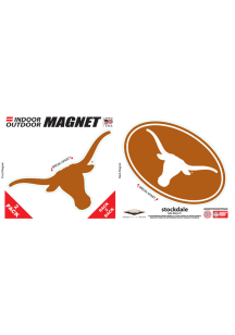 Texas Longhorns 6x6 2pk Car Magnet - Burnt Orange