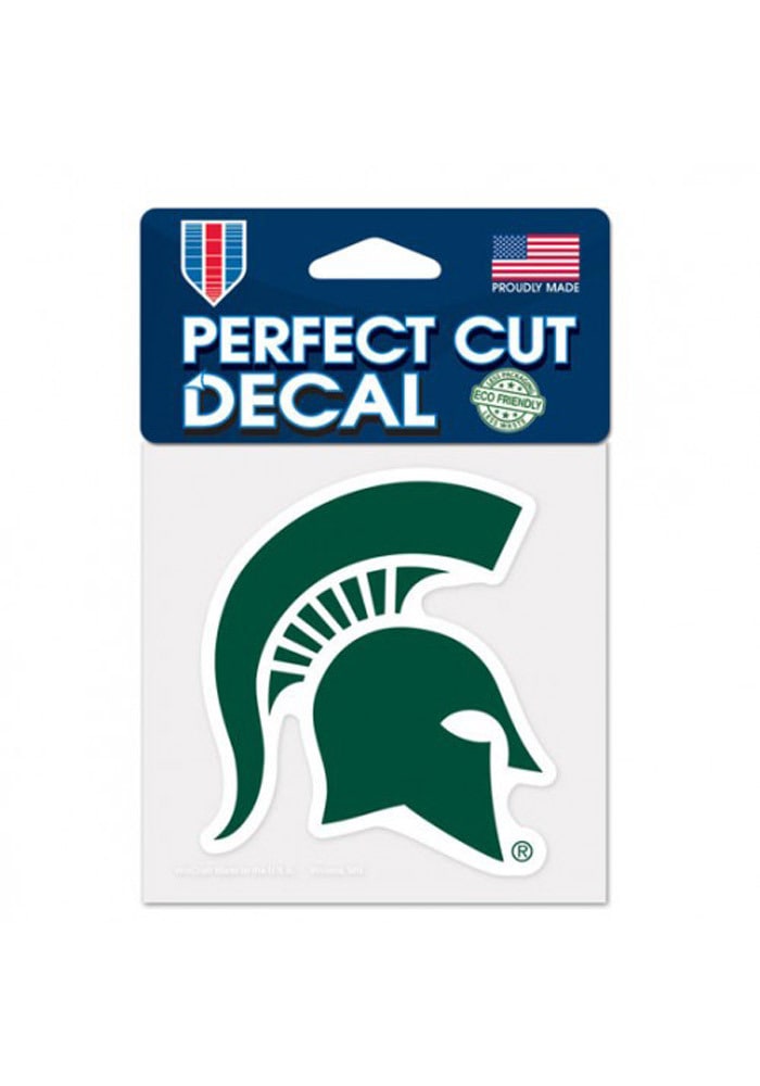 Michigan State Spartans 4x4 Perfect Cut Auto Decal - Green