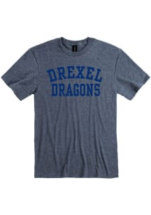 Drexel Dragons Heather Short Sleeve T Shirt - Navy Blue
