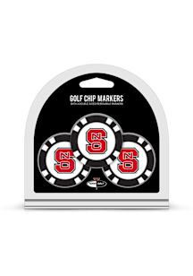 NC State Wolfpack Poker Chip 3 Pack Golf Ball Marker
