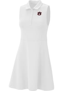 Columbia Auburn Tigers Womens White Heat Seal Match Short Sleeve Dress