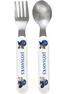 Kansas Jayhawks Fork and Spoon Baby Gift Set