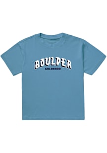 Uscape Boulder Blue Wordmark Short Sleeve Fashion T Shirt