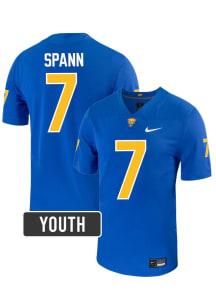 Deuce Spann Nike Youth Blue Pitt Panthers NIL Name And Number Football Jersey Jersey