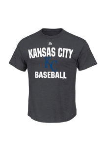 Majestic Kansas City Royals Charcoal Takin Em to School Short Sleeve T Shirt