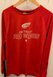 Majestic Detroit Red Wings Red Cutting Through Long Sleeve T-Shirt