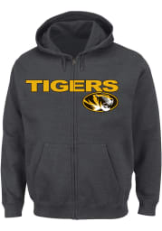 Majestic Missouri Tigers Mens Grey Go-To Move Long Sleeve Full Zip Jacket
