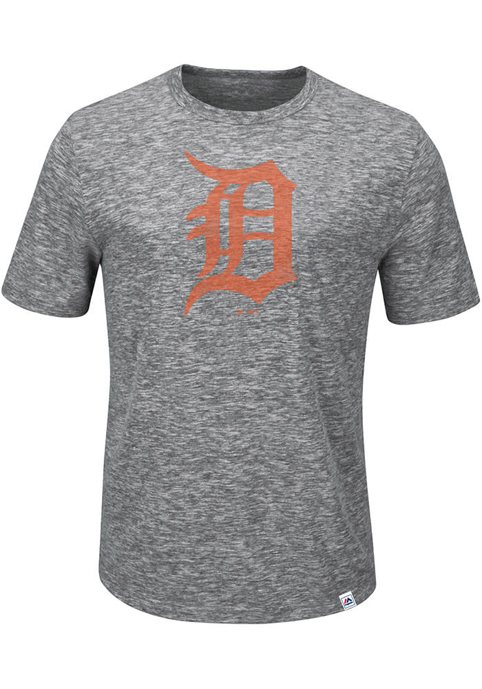 Majestic Detroit Tigers Grey Fast Pitch Short Sleeve T Shirt