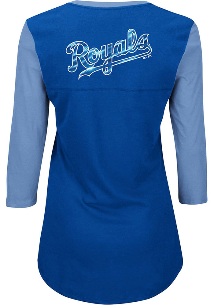 Majestic Kansas City Royals Womens Blue Above Average Long Sleeve T-Shirt