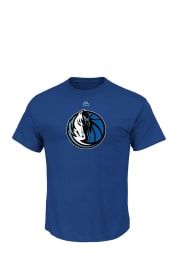 Majestic Dallas Mavericks Blue Logo Short Sleeve T Shirt