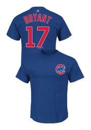 Kris Bryant Chicago Cubs Blue Name and Number Short Sleeve Player T Shirt