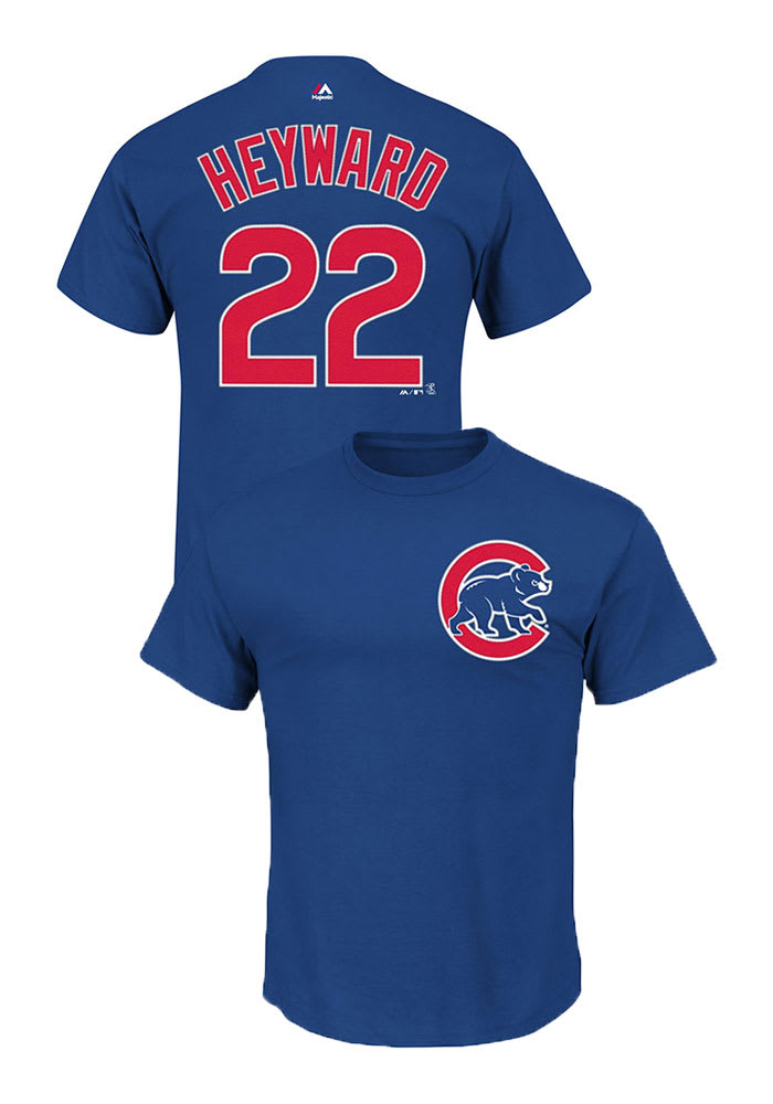 Jason Heyward Cubs Name and Number Short Sleeve Player T Shirt