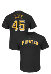 Gerrit Cole Pittsburgh Pirates Black Name and Number Short Sleeve Player T Shirt