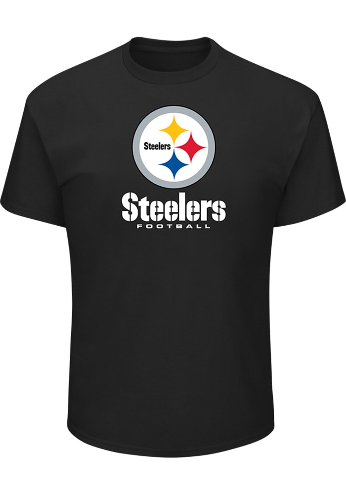 Majestic Pittsburgh Steelers Black Critical Victory III Short Sleeve T Shirt