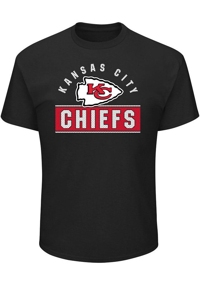 Majestic Kansas City Chiefs Black Maximized Short Sleeve T Shirt