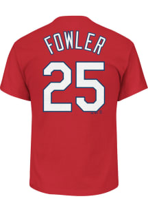 Dexter Fowler St Louis Cardinals Red Name and Number Short Sleeve Player T Shirt