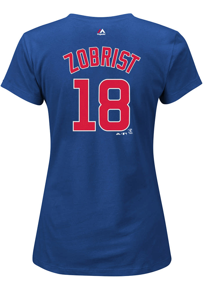 Ben Zobrist Chicago Cubs Majestic Official Name & Number T-Shirt
