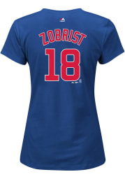 Ben Zobrist Chicago Cubs Womens Blue Name and Number Player T-Shirt