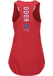 Rougned Odor Majestic Texas Rangers Womens Red Racerback Player Tank Top