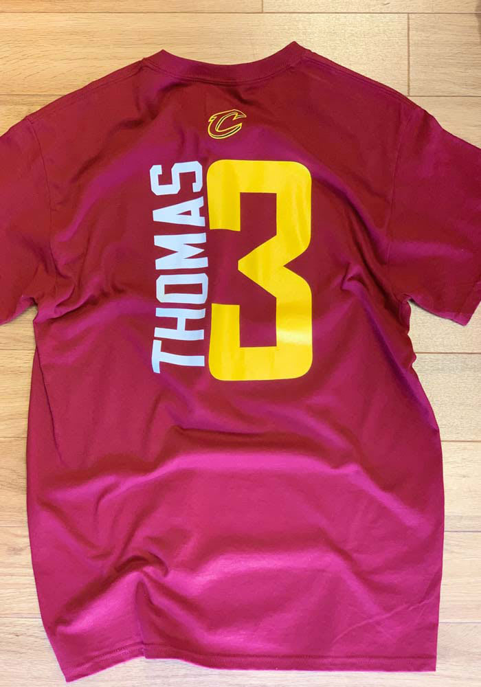 Isaiah Thomas Cleveland Cavaliers Maroon Vertical Short Sleeve Player T Shirt