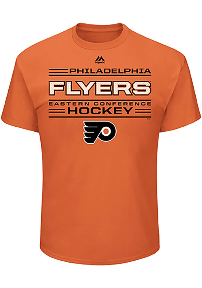 Majestic Philadelphia Flyers Orange Forecheck Short Sleeve T Shirt