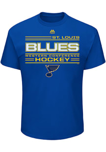 Majestic St Louis Blues Blue Forecheck Short Sleeve T Shirt