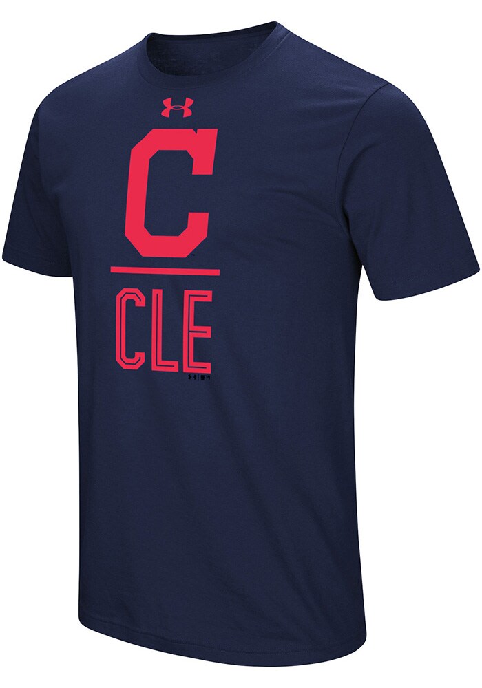 Nike Cleveland Indians Navy Blue Logo Legend Short Sleeve T Shirt