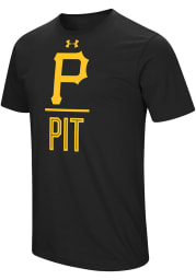 Under Armour Pittsburgh Pirates Black Performance Slash Short Sleeve T Shirt