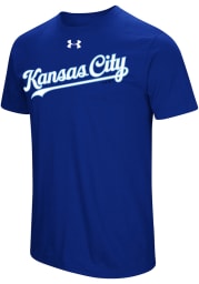 Under Armour Kansas City Royals Blue Passion Team Font Short Sleeve T Shirt