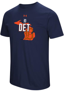 Under Armour Detroit Tigers Navy Blue Passion State Short Sleeve T Shirt
