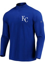 Majestic Kansas City Royals Mens Blue Passion Left Chest Long Sleeve 1/4 Zip Pullover