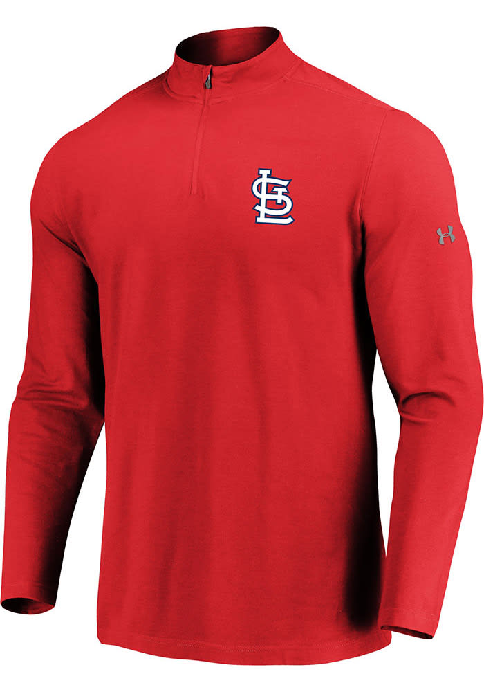 Antigua St Louis Cardinals Mens Red Ice Long Sleeve 1/4 Zip