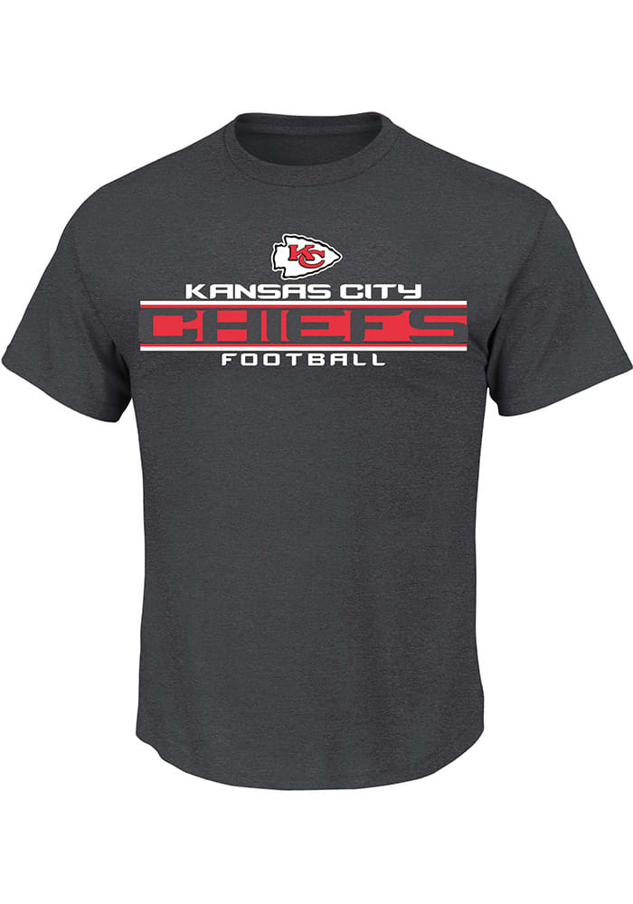 Majestic Kansas City Chiefs Charcoal Loud Proud Short Sleeve T Shirt