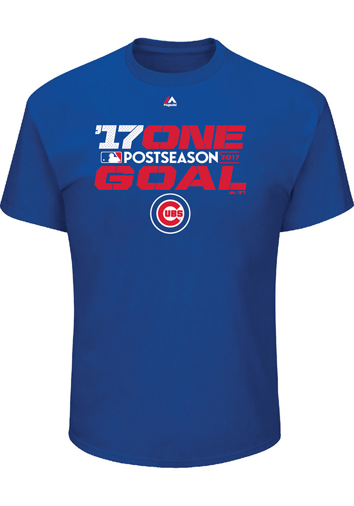 Majestic Chicago Cubs Blue 17 One Goal Short Sleeve T Shirt