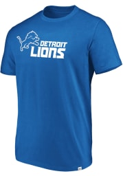 Majestic Detroit Lions Blue Flex Logo Short Sleeve T Shirt