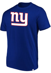 Majestic New York Giants Blue Flex Logo Short Sleeve T Shirt