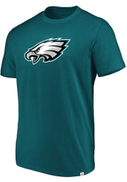 Majestic Philadelphia Eagles Teal Flex Logo Short Sleeve T Shirt