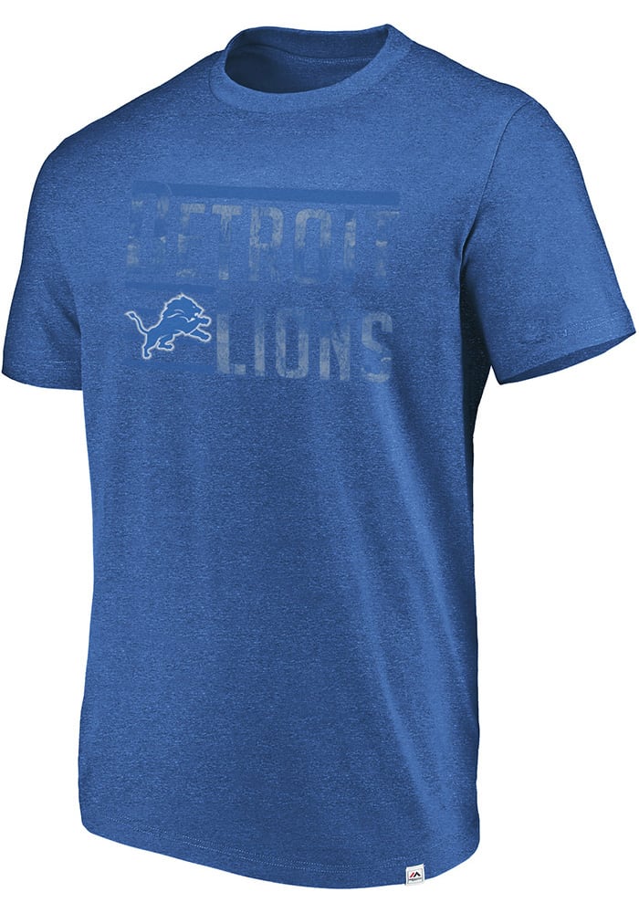 Majestic Detroit Lions Light Blue Flex Classic Short Sleeve T Shirt