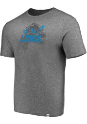 Majestic Detroit Lions Grey Static Logo Short Sleeve Fashion T Shirt