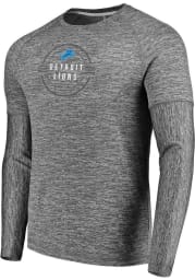 Majestic Detroit Lions Grey Ultra-Streak 2 Long Sleeve T-Shirt