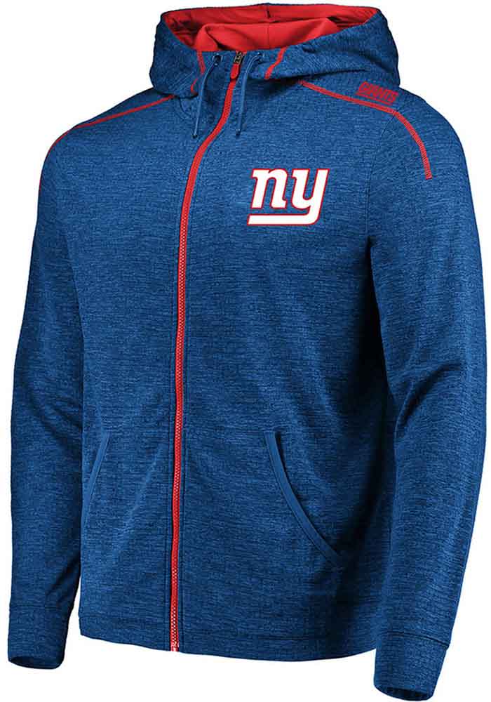 Majestic New York Giants Mens Blue Game Elite Long Sleeve Zip
