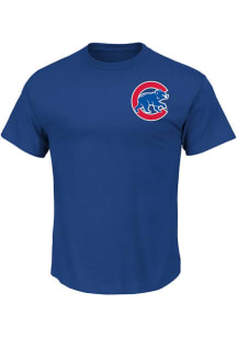 Majestic Chicago Cubs Blue Wordmark Short Sleeve T Shirt