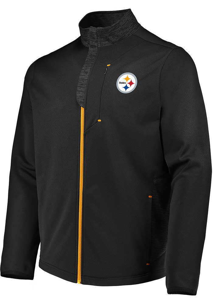 Majestic Pittsburgh Steelers Mens Black Team Tech Medium Weight Jacket