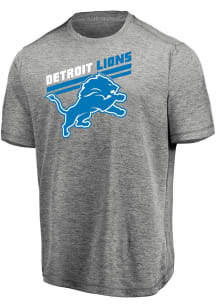 Majestic Detroit Lions Grey Pro Grade Short Sleeve T Shirt