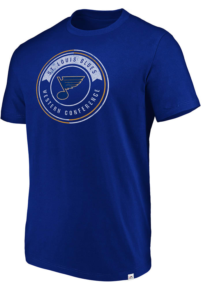 Majestic Blues Flex Logo Short Sleeve T Shirt