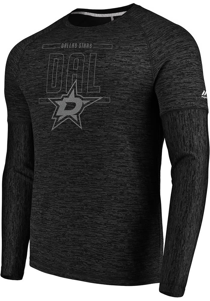 Majestic Dallas Stars Black Ultra Streak Long Sleeve T-Shirt