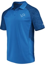 Majestic Detroit Lions Mens Light Blue Ultra-Streak Short Sleeve Polo