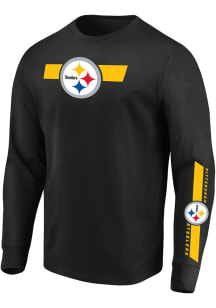 Majestic Pittsburgh Steelers Black Dual Threat Long Sleeve T Shirt